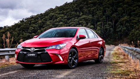 Toyota, camry, atara, красный, вид спереди