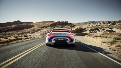 BMW, CSL, Hommage г, вид сзади, скорость
