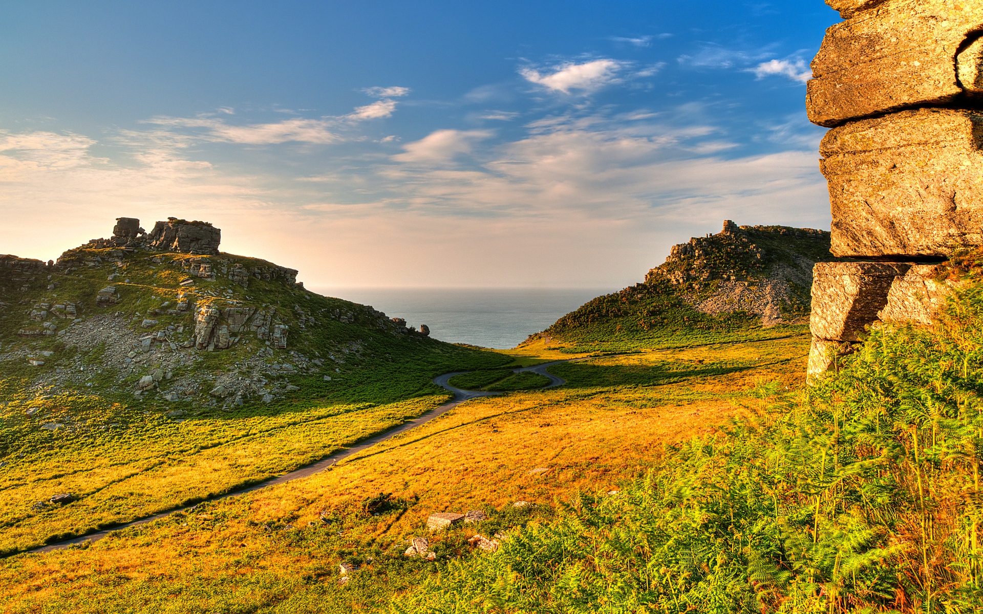 Картинки Эксмур, Somerset, трава, небо, HDR фото и обои на рабочий стол