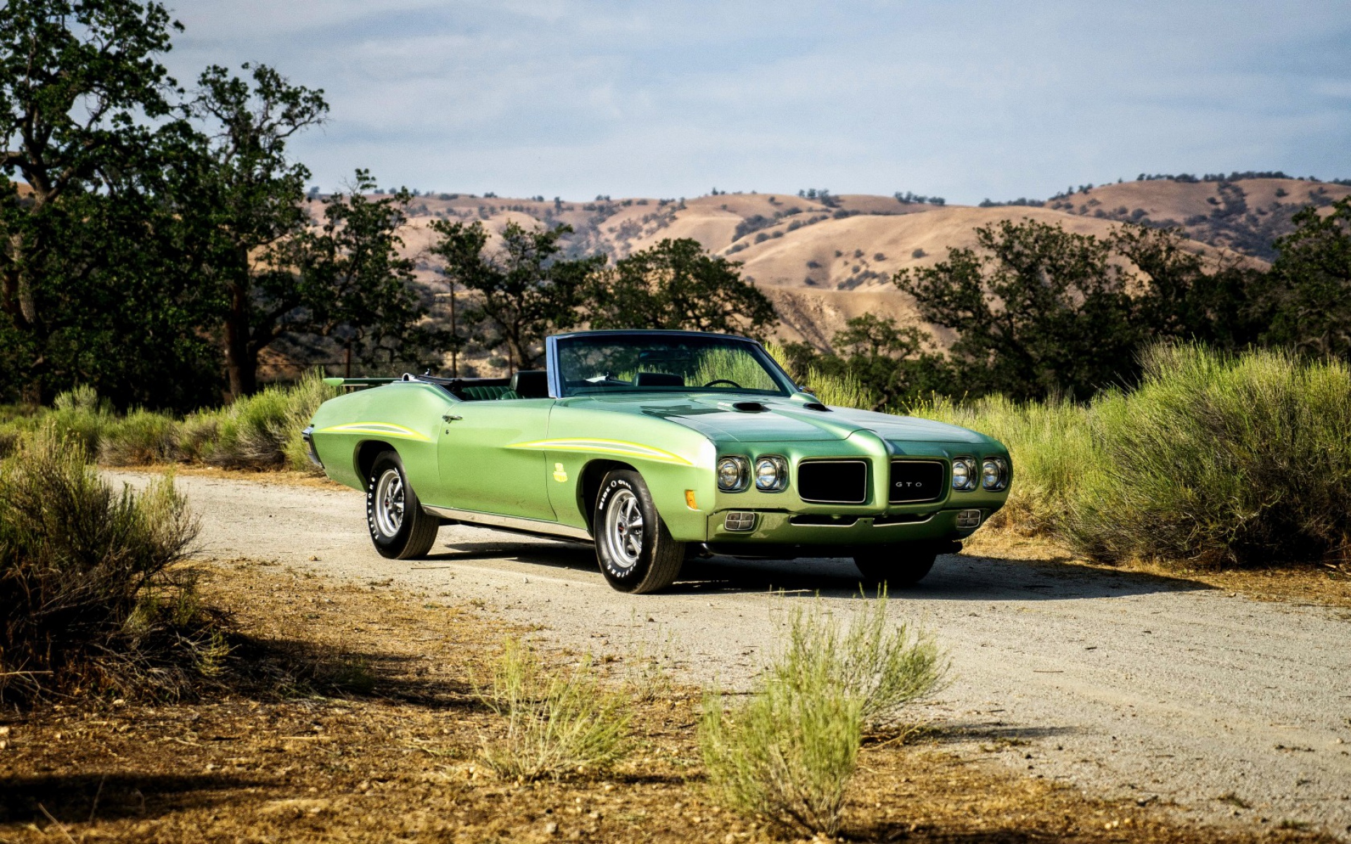 Картинки Pontiac, gto, 1970, кабриолет, вид сбоку фото и обои на рабочий стол