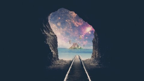 Туннель, космос, дорога, пещера