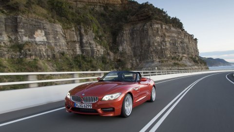 Bmw, z4, конвертируемый, поворот