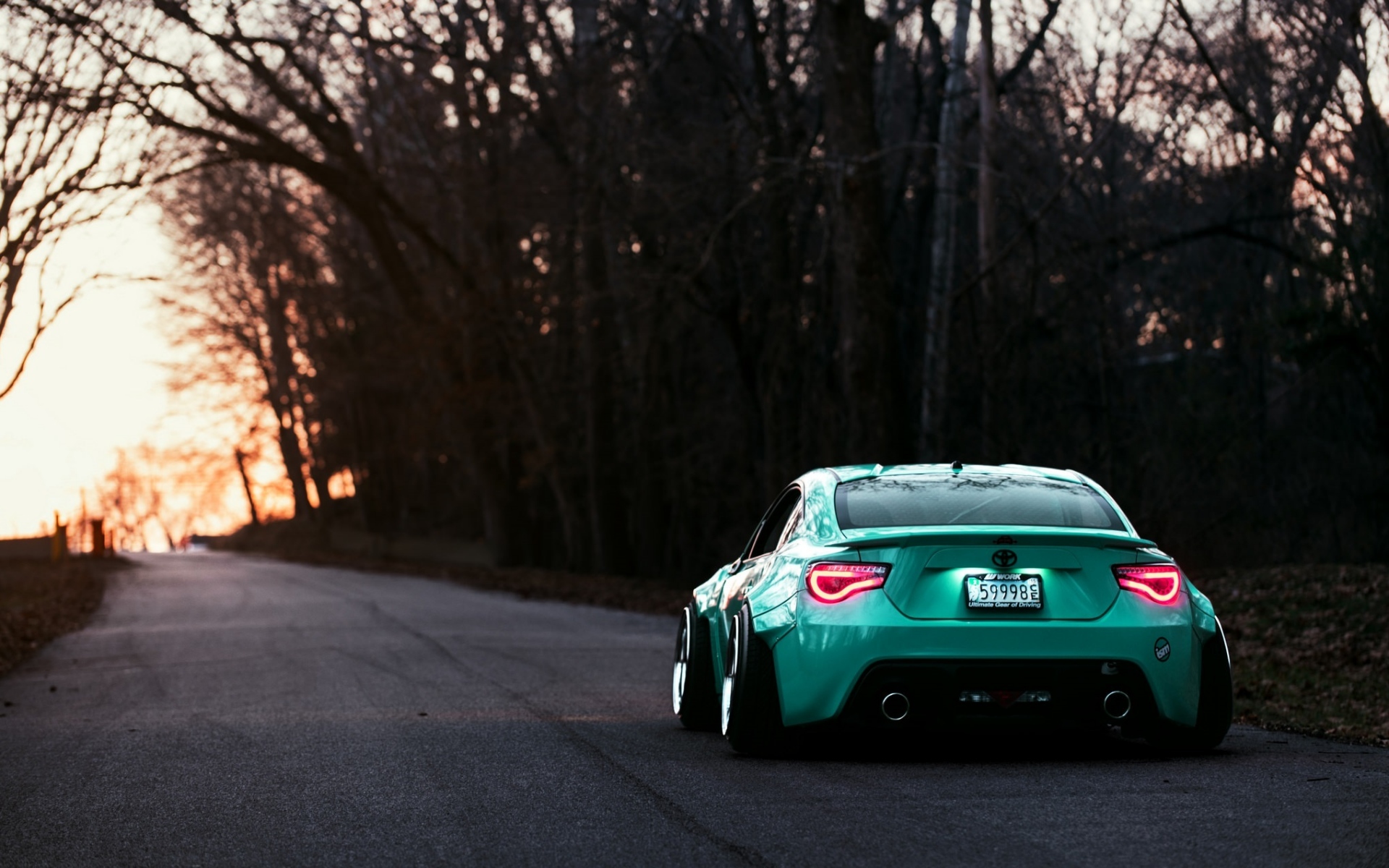 Картинки Toyota, gt86, вид сзади, вечер фото и обои на рабочий стол