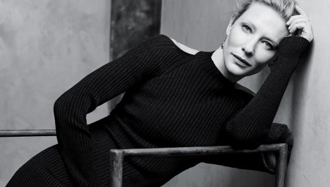 Cate blanchett, актриса, платье, bw