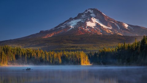 Usa, oregon, капот, триллиум, горы