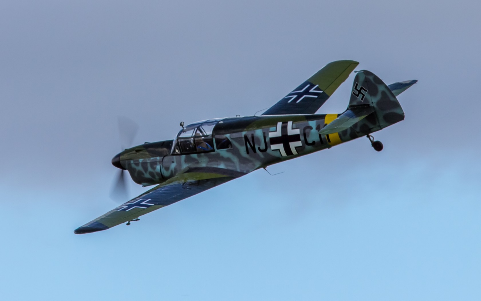 Картинки Messerschmitt, bf 108, самолет, полет, небо фото и обои на рабочий стол