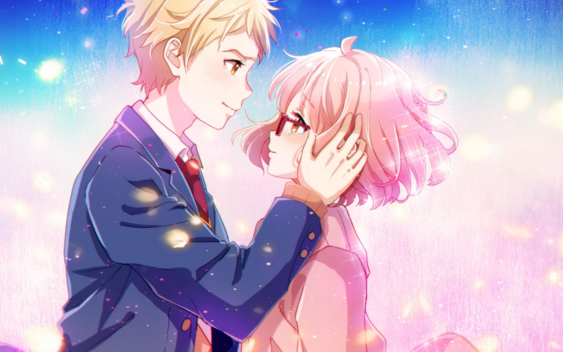Картинки Kyoukai no kanata, kuriyama mirai, kanbara akihito фото и обои на рабочий стол