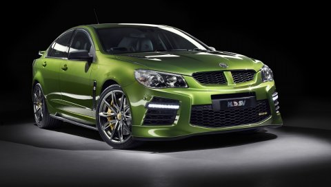 Holden, коммодор, hsv, gen-f2, зеленый, вид сбоку
