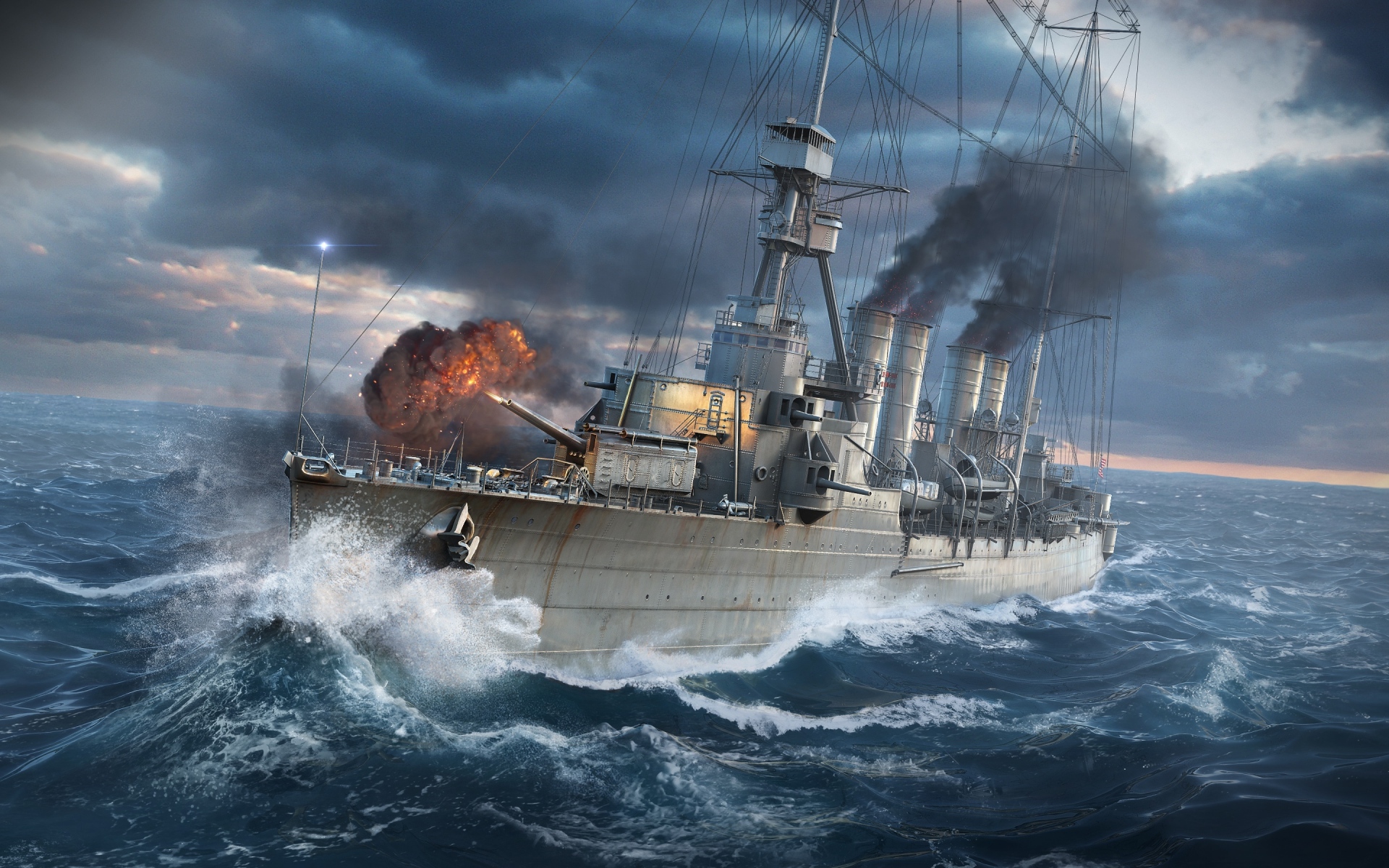 Картинки Мир военных кораблей, wargaming net, корабль, взрыв, море фото и обои на рабочий стол