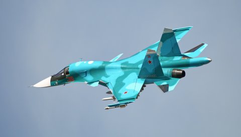 Su-34, истребитель, бомбардировщик, небо