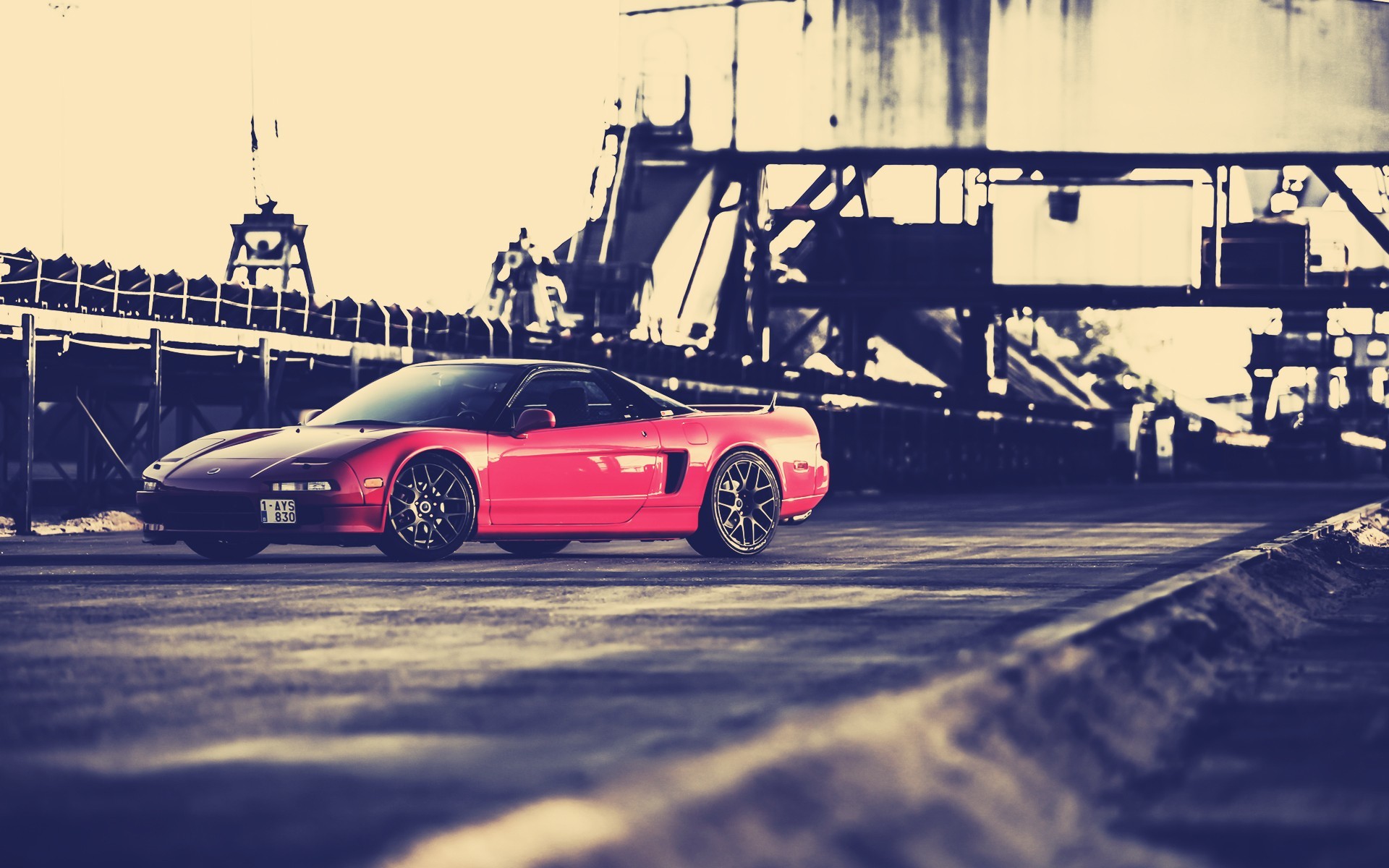 Картинки Honda nsx, красный, боковой вид фото и обои на рабочий стол