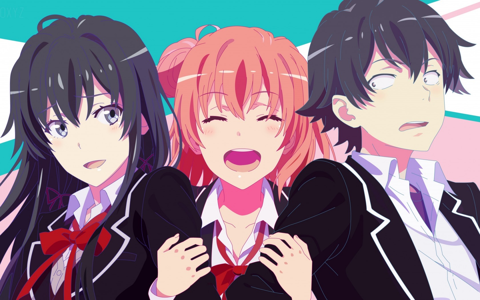 Картинки Yukinoshita yukino, yuigahama yui, hikigaya hachiman фото и обои на рабочий стол