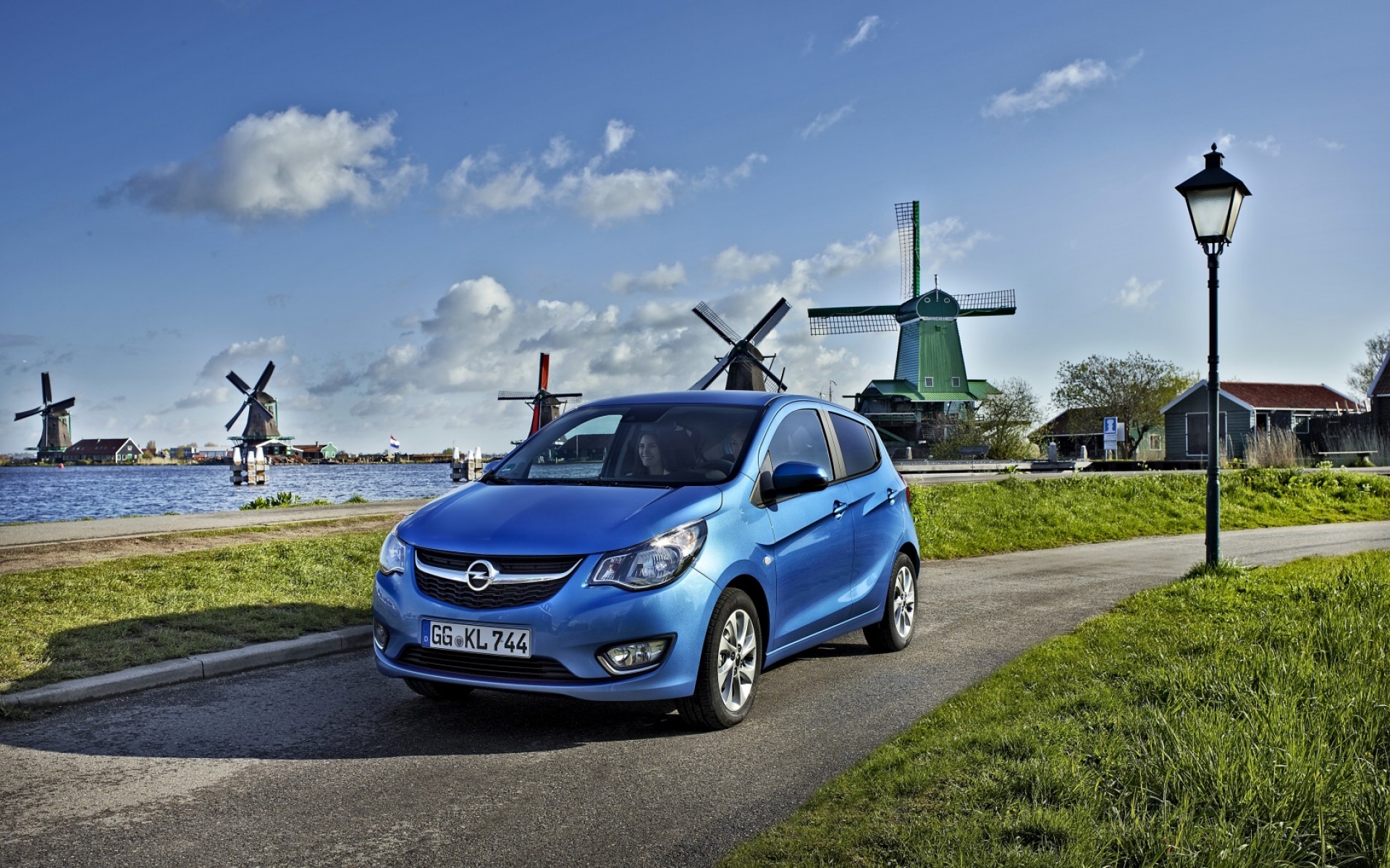 Картинки Opel, синий, вид сбоку фото и обои на рабочий стол