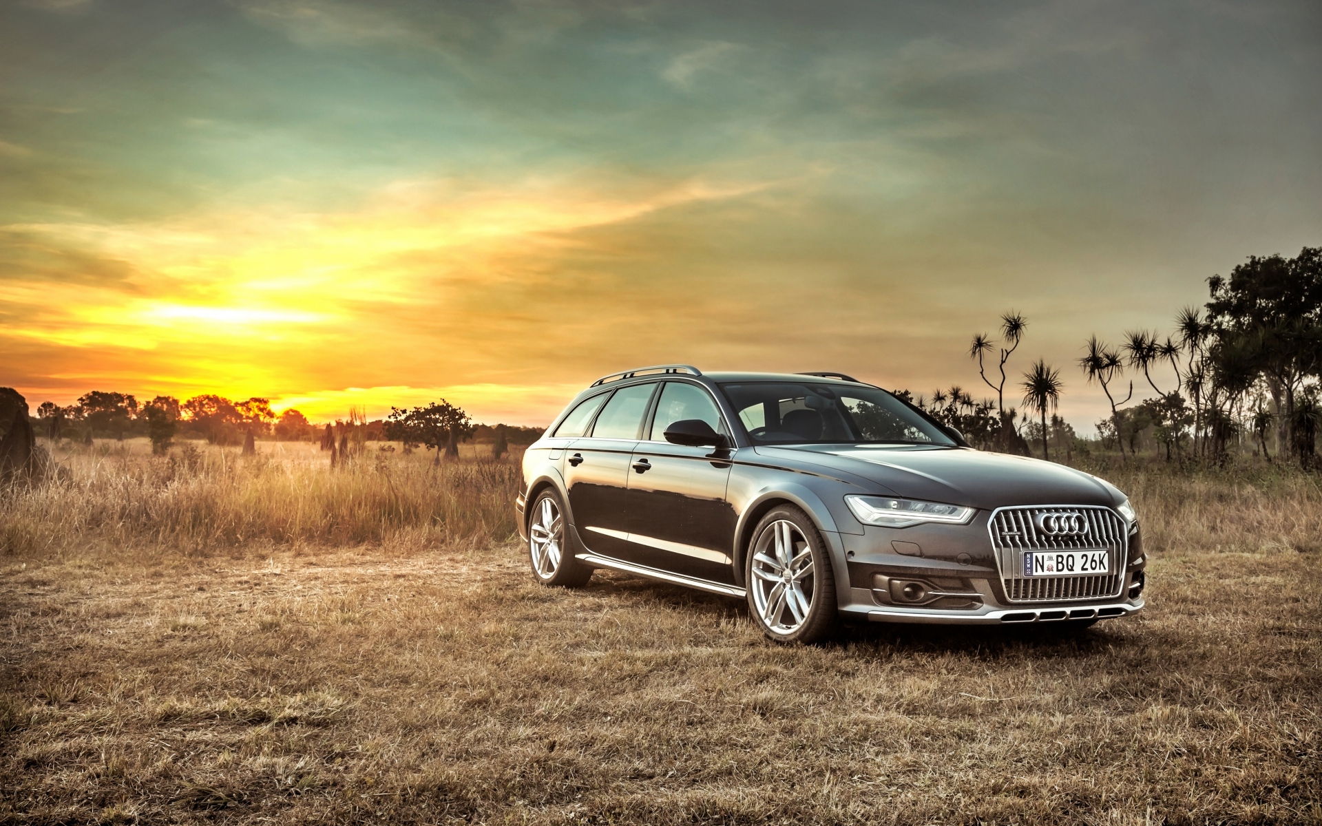 Картинки Audi, a6, allroad, вид сбоку, hdr фото и обои на рабочий стол