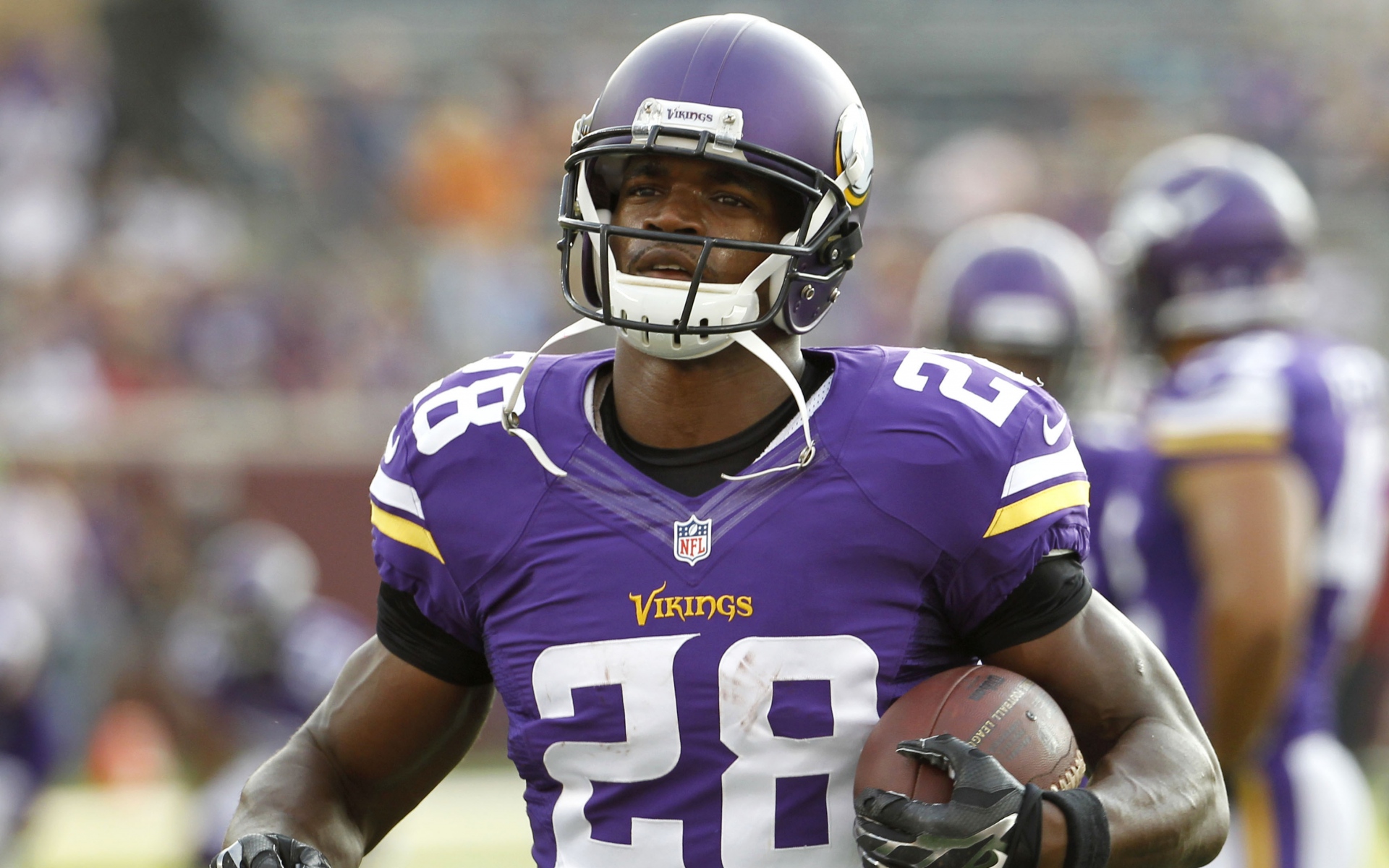Картинки Adrian peterson, викинга в Миннесоте, американский футбол фото и обои на рабочий стол
