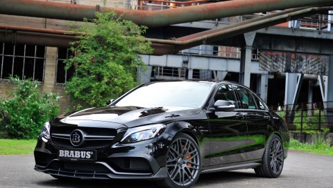 Brabus, mercedes, amg, черный, вид сбоку