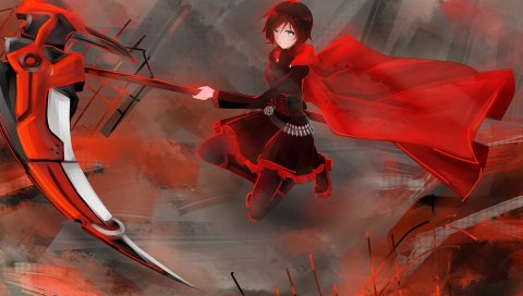 Rwby, рубиновая роза, оружие, искусство