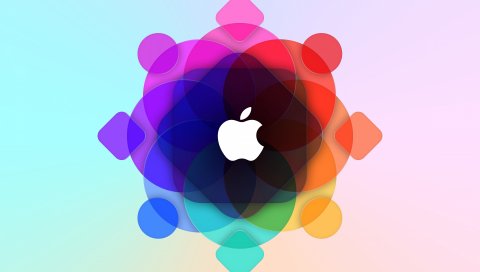 Яблоко, wwdc, логотип, красочные