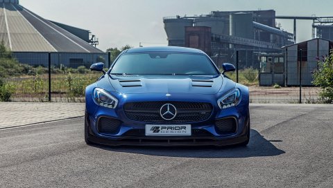 Mercedes-benz, amg gt, синий, вид спереди