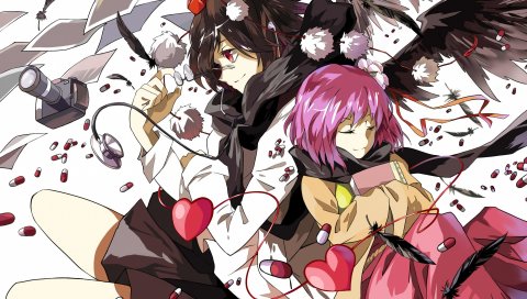 Yanshoujie, touhou, hieda no akyuu, shameimaru aya