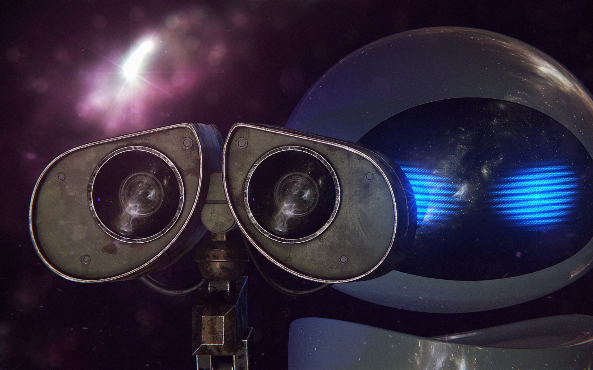 Картинки Wall-e, eva, роботы, пара фото и обои на рабочий стол