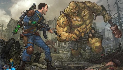 Fallout 3, супер-мутант, бегемот