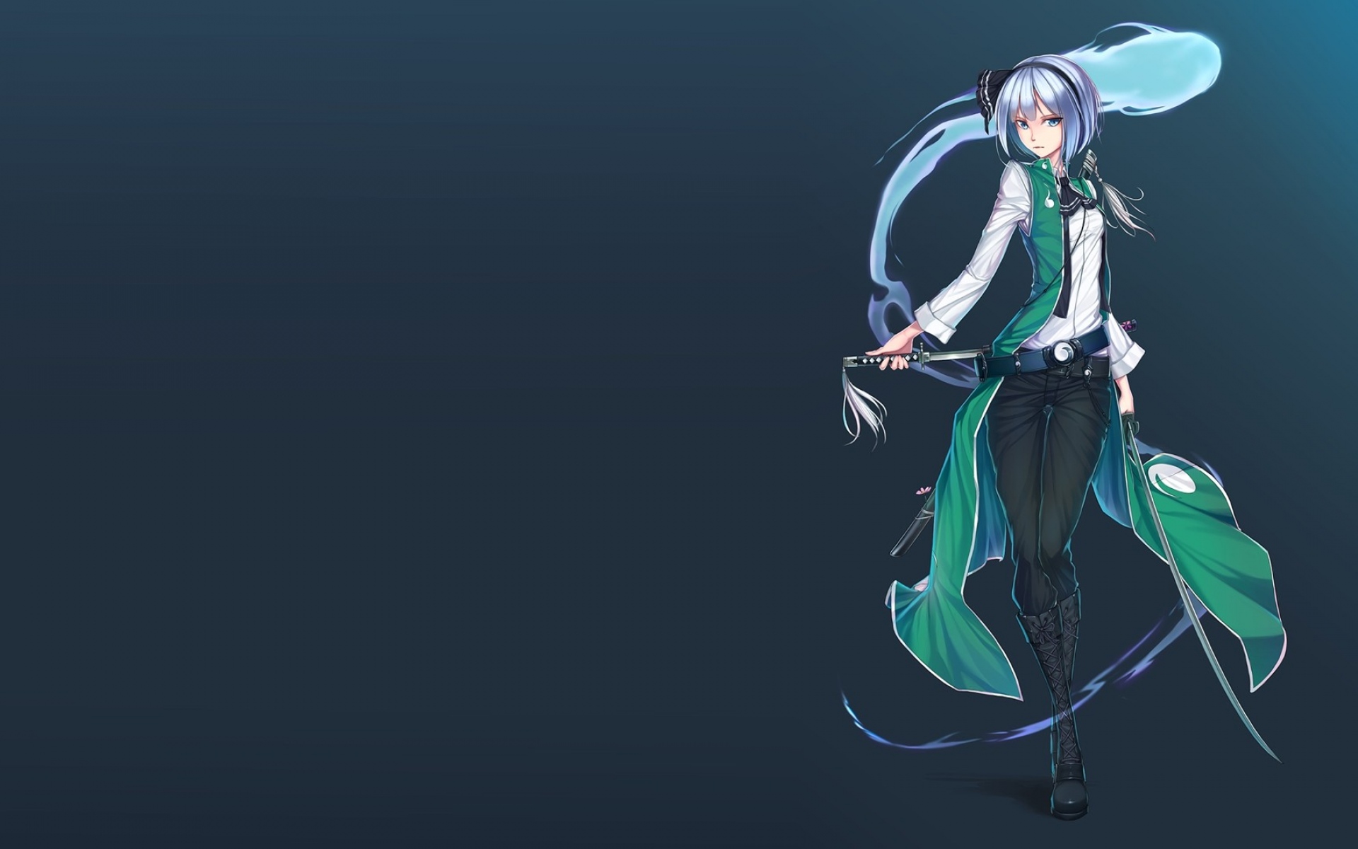 Картинки Touhou, konpaku youmu, аниме, девушка, искусство фото и обои на рабочий стол