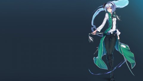 Touhou, konpaku youmu, аниме, девушка, искусство
