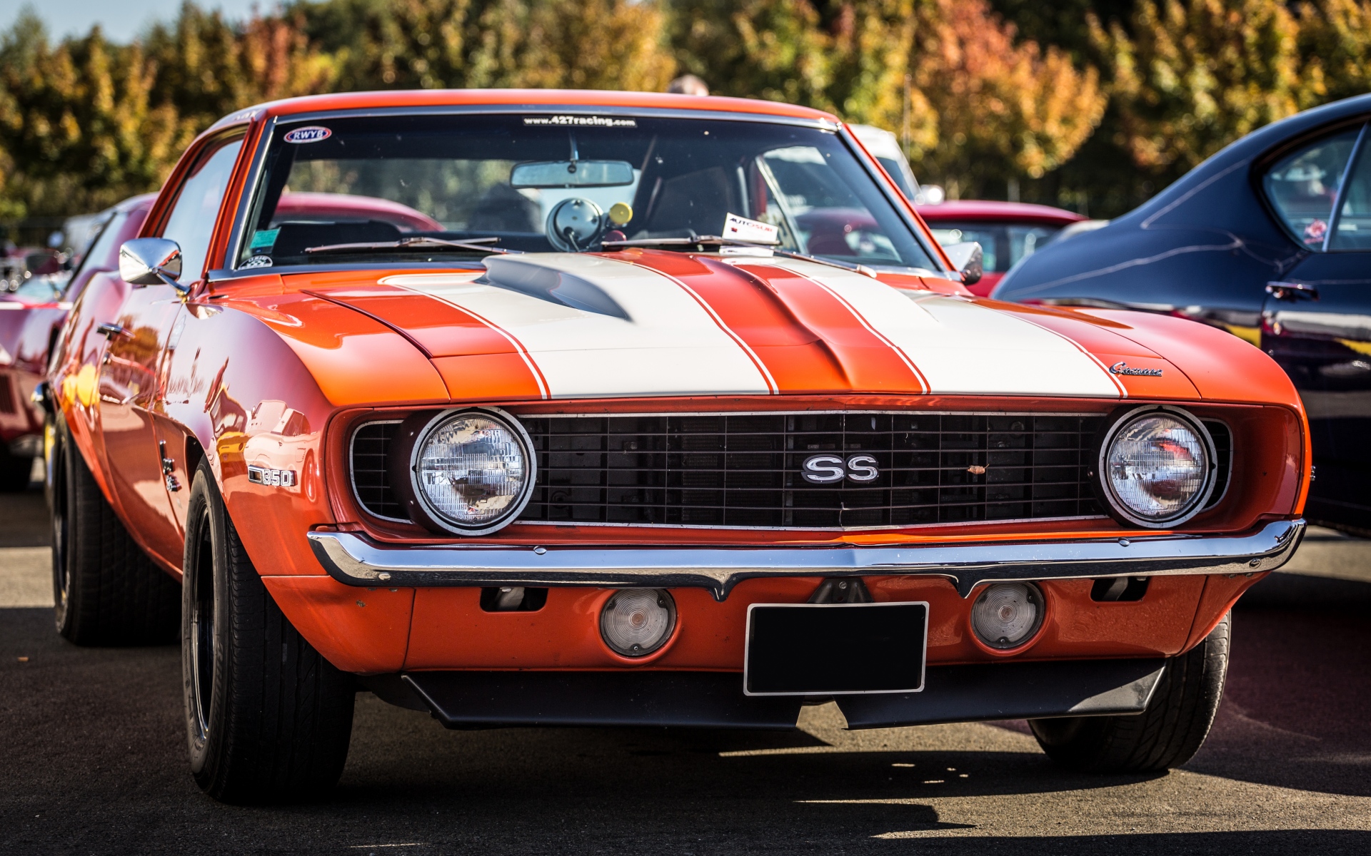Картинки Chevrolet, camaro, ss, красный, вид спереди фото и обои на рабочий стол