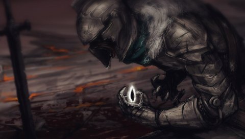 Темные души II, искусство, доспехи, воин