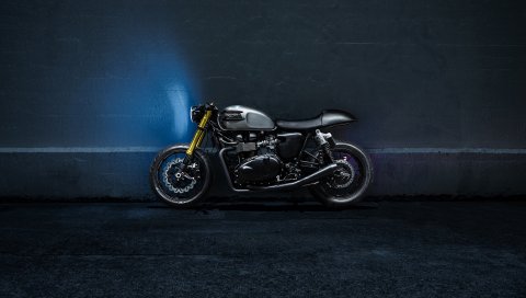 Триумф bonneville, мотоцикл, стена