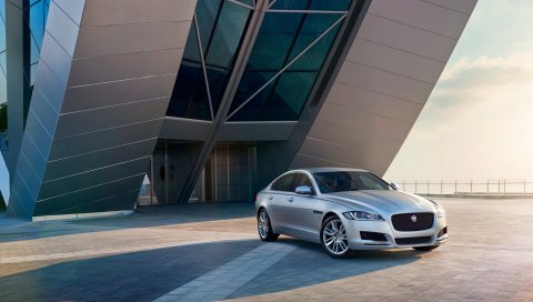Jaguar, xf, престиж, серебро, вид сбоку