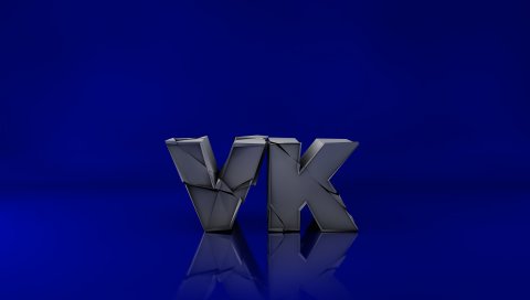 Vk, логотип, 3d