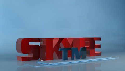 Skype, логотип, буквы, 3d