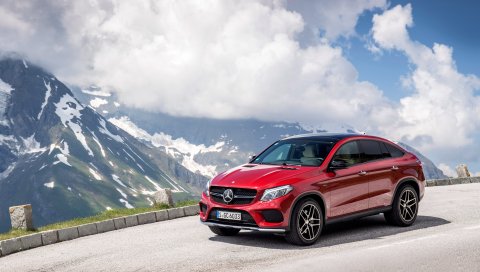 Mercedes-benz, gle 450, amg, 4matic, купе, красный