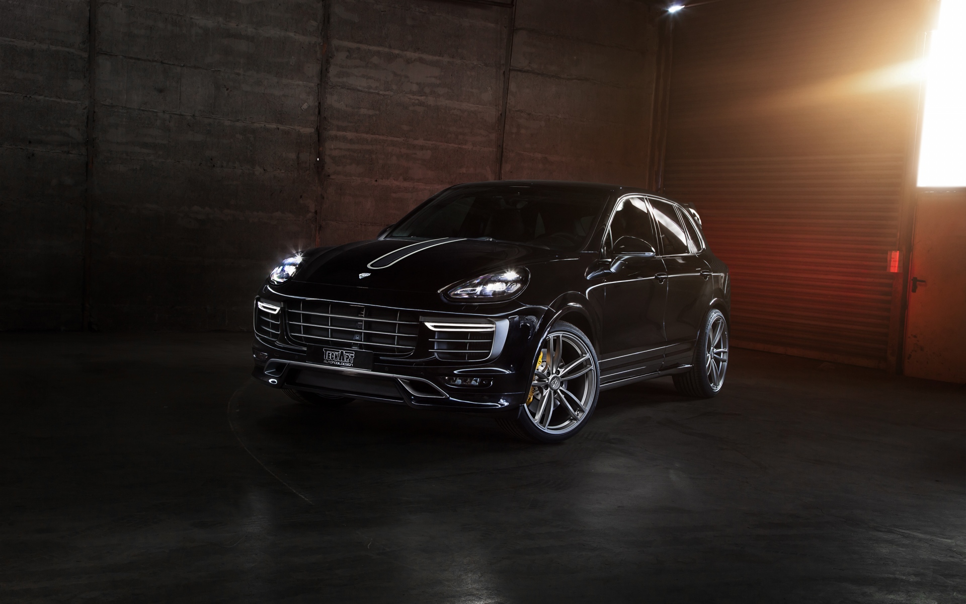 Картинки Porsche, cayenne, 958, черный, вид спереди фото и обои на рабочий стол