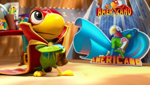 El americano фильм, попугай, мультфильм