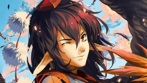 Touhou, shameimaru aya, tokin hat, искусство, лицо