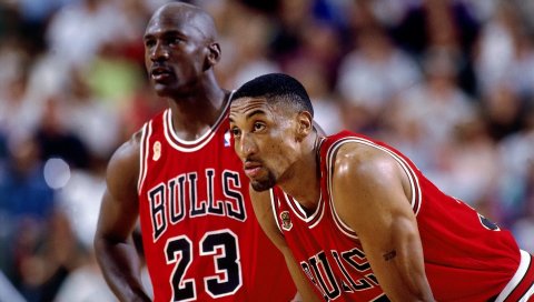 Scottie pippen, майкл Йордан, быки Чикаго, баскетбол