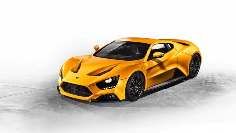 Zenvo, st1, 2015, желтый, вид сбоку
