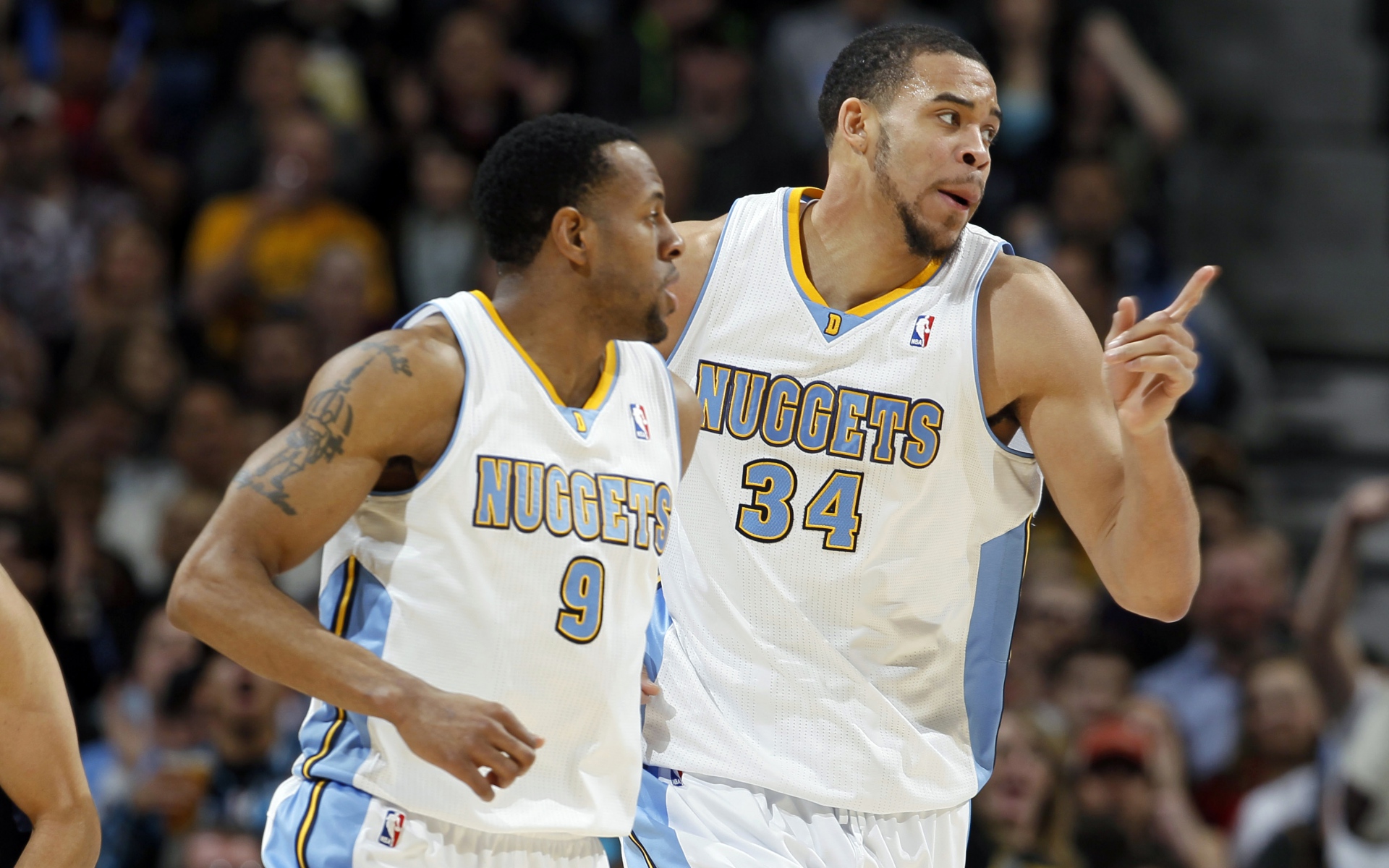 Картинки Денверские самородки, баскетбол, andre iguodala, javale mcgee фото и обои на рабочий стол