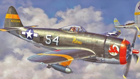P 47 thunderbolt, hasegawa, истребитель, самолет