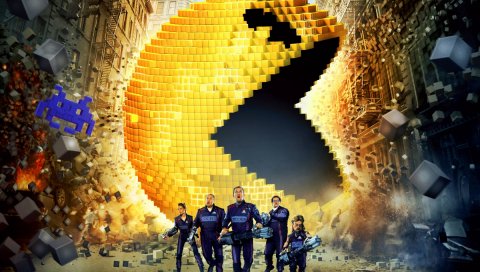Пикселей, adam sandler, kevin james, michelle monaghan, peter dinklage