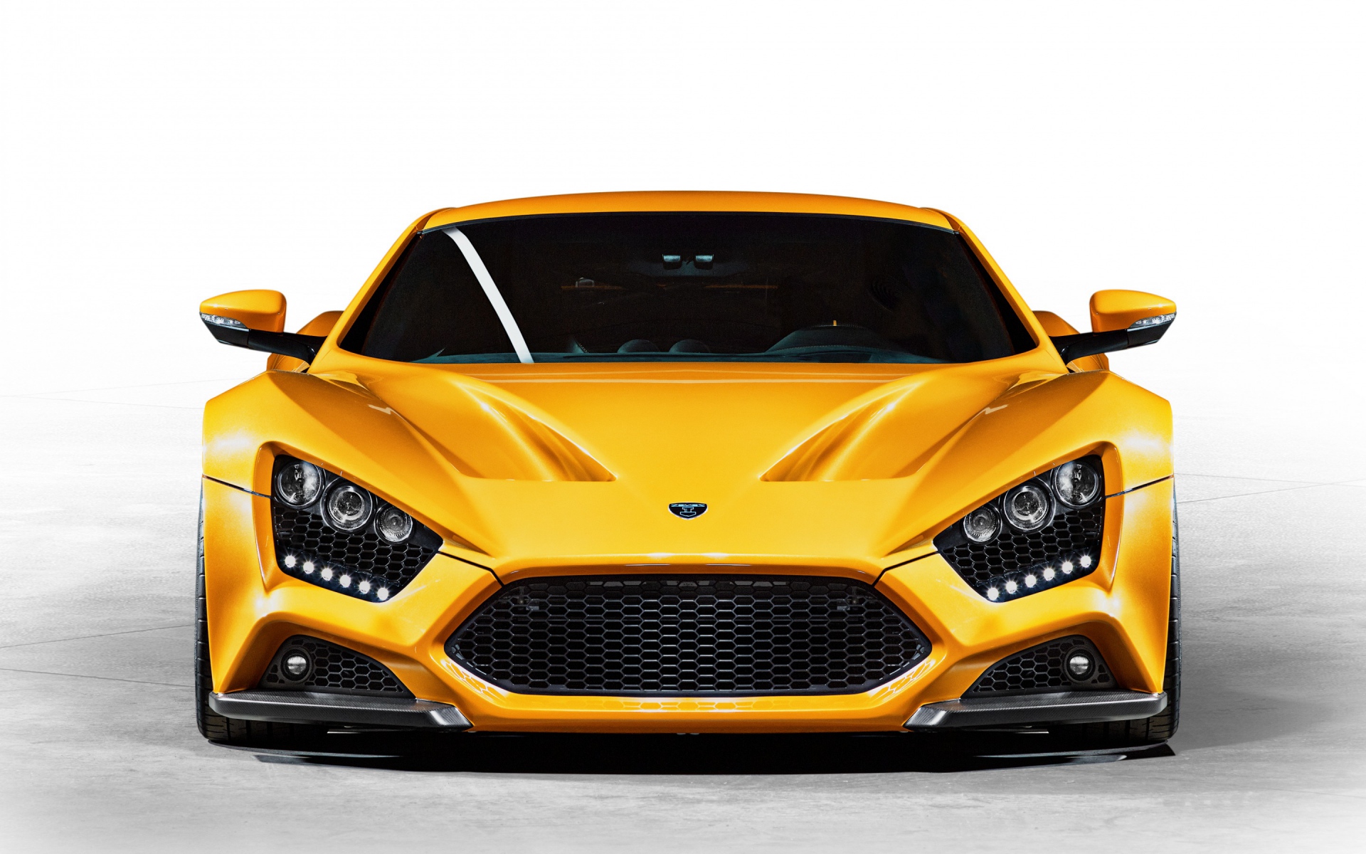 Картинки Zenvo, st1, желтый, вид спереди фото и обои на рабочий стол