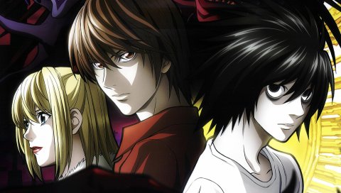 Смертельная нота, свет ягами, кира, l, lawliet, amane misa, шинигами, бог смерти