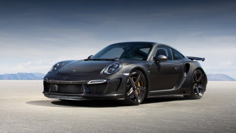 порше, 911, турбо, гТП, углеродное издание, 991, черный