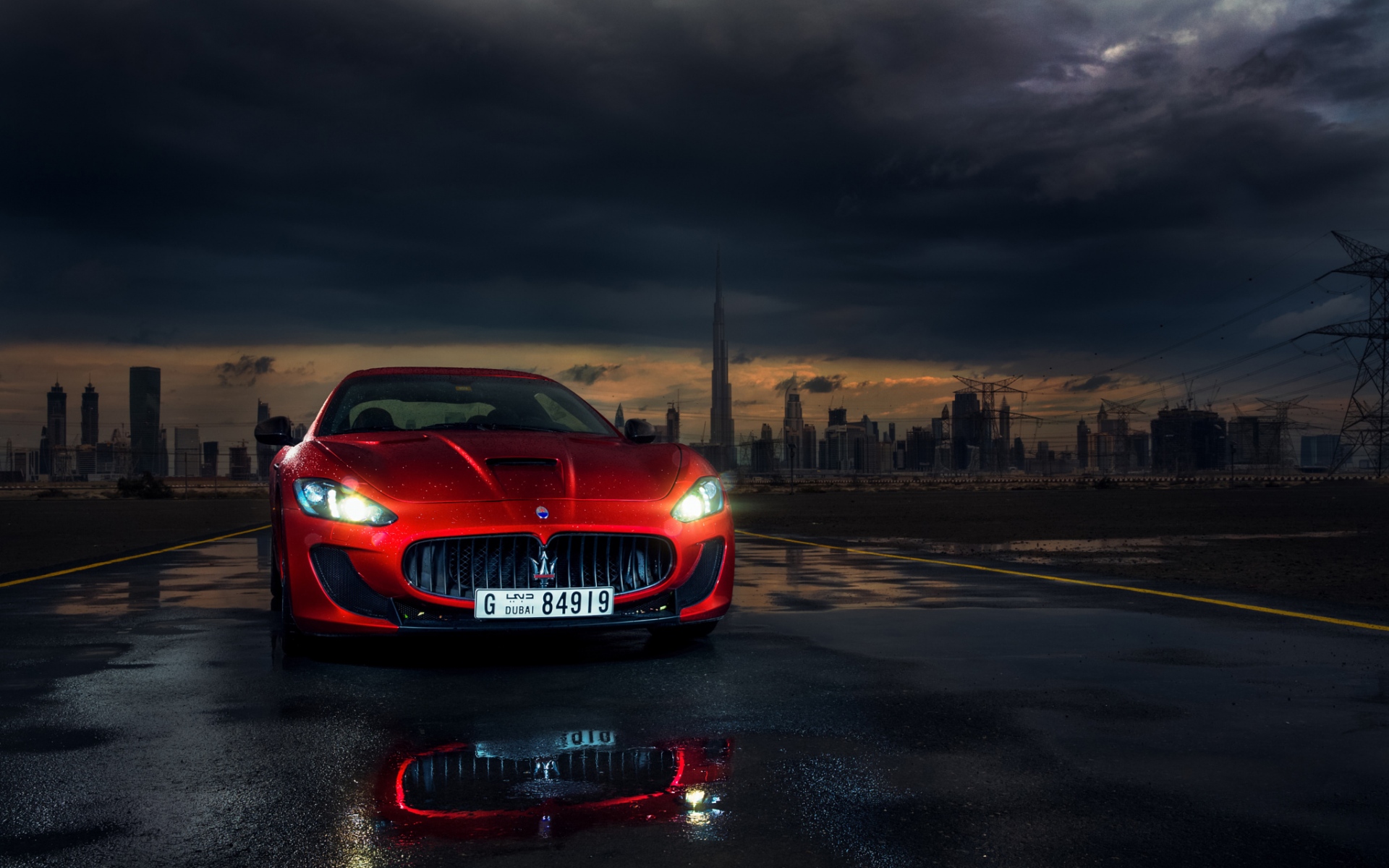 Картинки Мазератти, GranTurismo, MC Stradale, красный, вид спереди фото и обои на рабочий стол