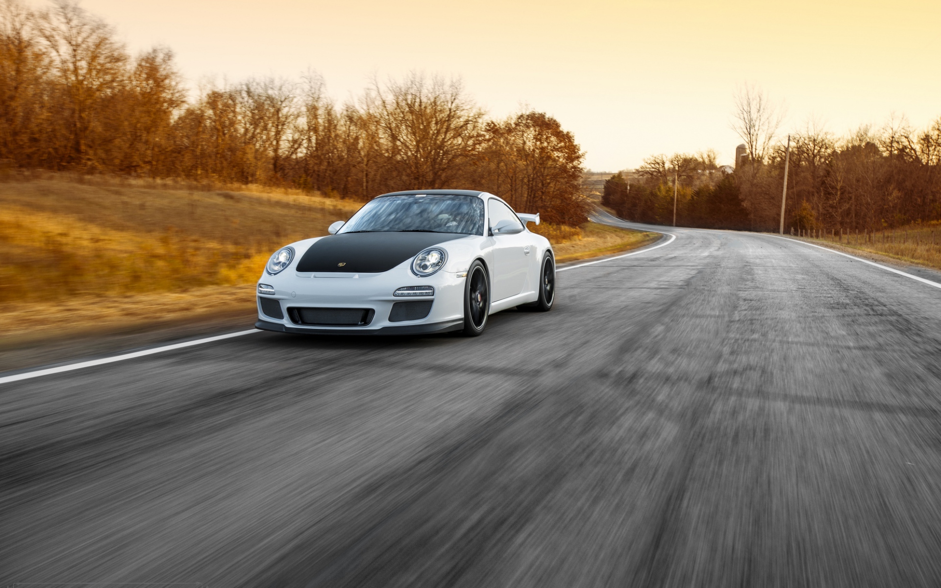 Картинки порше, 911, GT3, дорога, движение, скорость фото и обои на рабочий стол