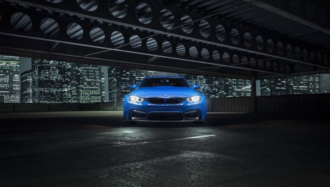 Bmw, гтп, vorsteiner, синий, вид спереди