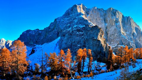 Kranjska гора, Словения, горы, небо, горный пейзаж, снег